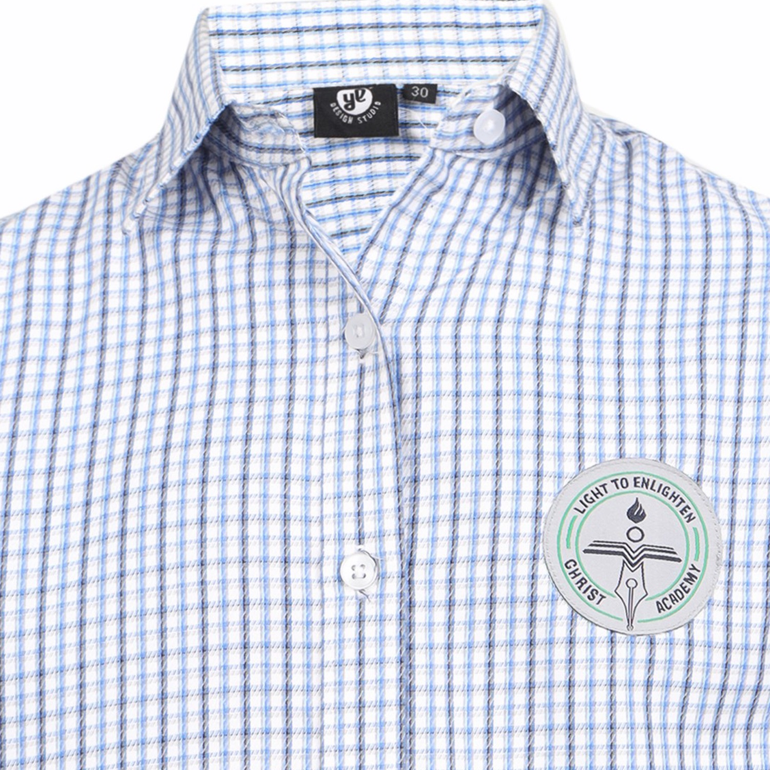 CHRIST ACADEMY CBSE HSC Girls Check Shirt - Image 2