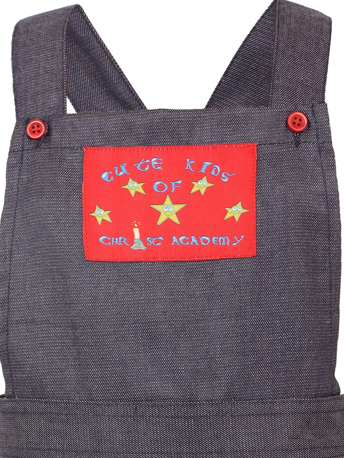 CHRIST ACADEMY KG Girls Denim Pinofer - Image 3